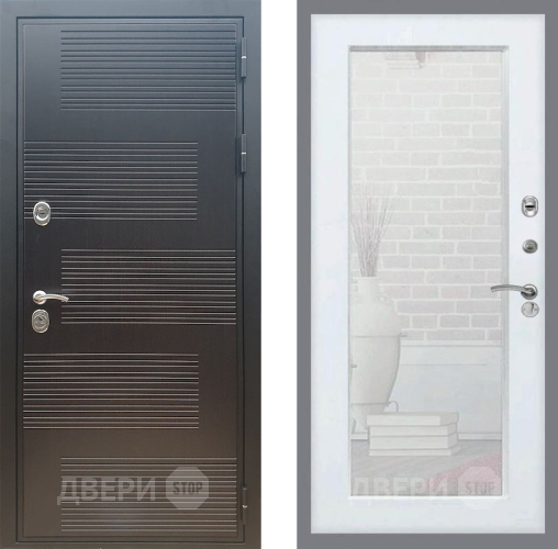 Дверь Рекс (REX) премиум 185 Зеркало Пастораль Белый ясень в Электрогорске