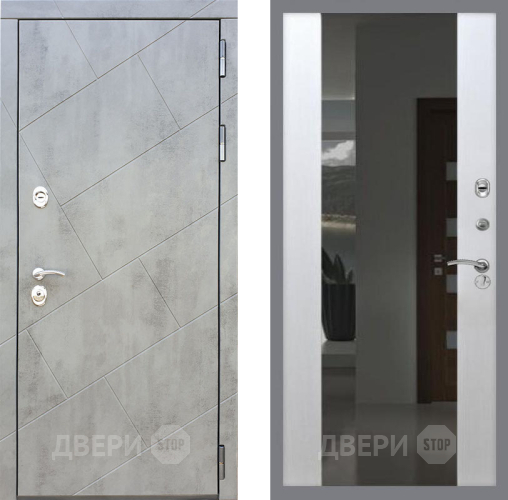 Входная металлическая Дверь Рекс (REX) 22 СБ-16 с Зеркалом Лиственница беж в Электрогорске