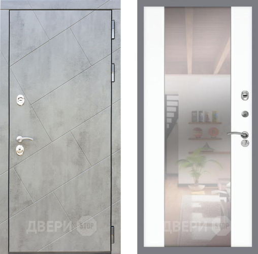 Дверь Рекс (REX) 22 СБ-16 Зеркало Силк Сноу в Электрогорске