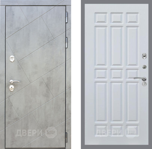 Входная металлическая Дверь Рекс (REX) 22 FL-33 Белый ясень в Электрогорске