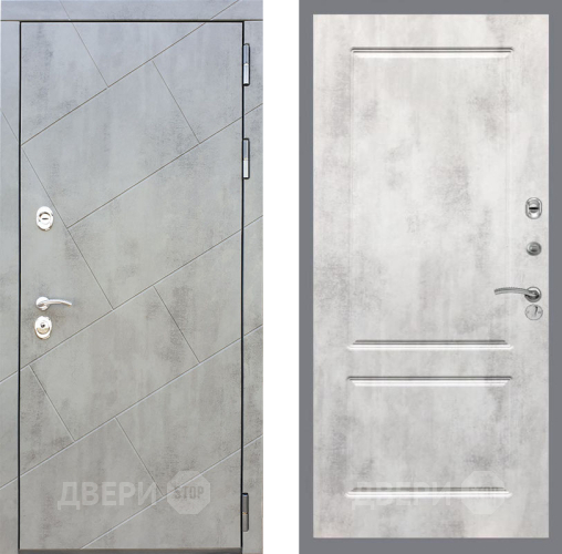 Входная металлическая Дверь Рекс (REX) 22 FL-117 Бетон светлый в Электрогорске