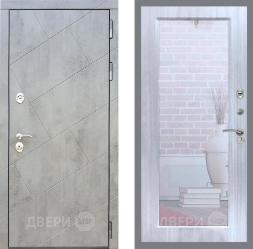 Входная металлическая Дверь Рекс (REX) 22 Зеркало Пастораль Сандал белый в Электрогорске