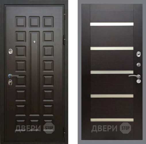 Дверь Рекс (REX) Премиум 3к СБ-14 стекло белое венге поперечный в Электрогорске