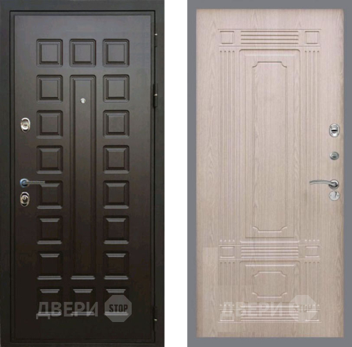Входная металлическая Дверь Рекс (REX) Премиум 3к FL-2 Беленый дуб в Электрогорске