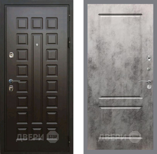 Входная металлическая Дверь Рекс (REX) Премиум 3к FL-117 Бетон темный в Электрогорске