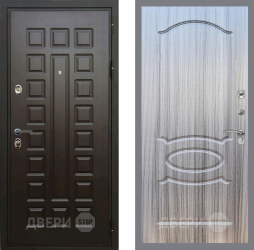 Входная металлическая Дверь Рекс (REX) Премиум 3к FL-128 Сандал грей в Электрогорске