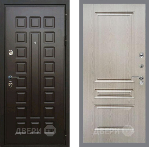 Входная металлическая Дверь Рекс (REX) Премиум 3к FL-243 Беленый дуб в Электрогорске