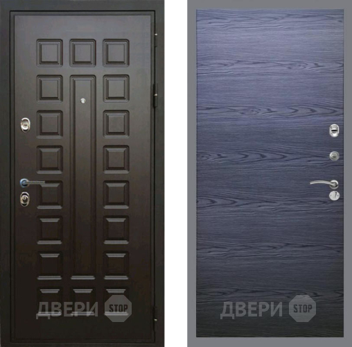Входная металлическая Дверь Рекс (REX) Премиум 3к GL Дуб тангенальный черный в Электрогорске
