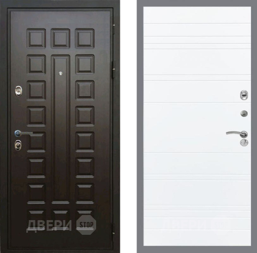 Входная металлическая Дверь Рекс (REX) Премиум 3к Line Силк Сноу в Электрогорске