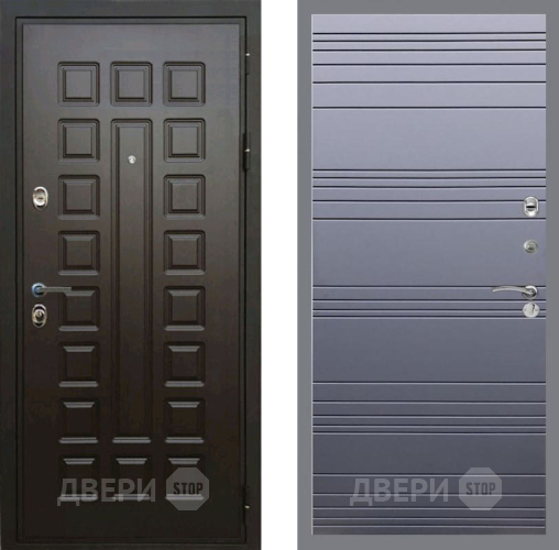 Входная металлическая Дверь Рекс (REX) Премиум 3к Line Силк титан в Электрогорске