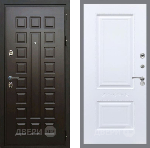 Входная металлическая Дверь Рекс (REX) Премиум 3к Смальта Силк Сноу в Электрогорске