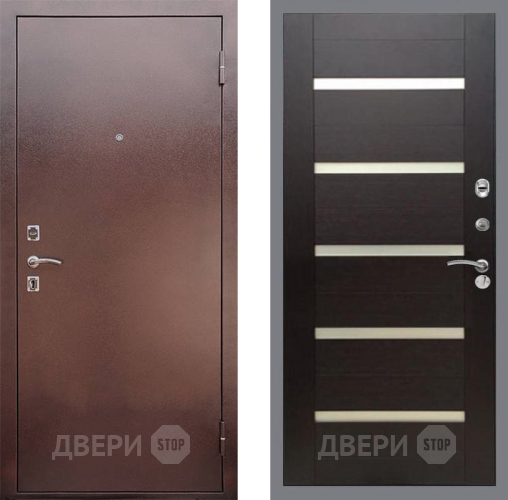 Входная металлическая Дверь Рекс (REX) 1 СБ-14 стекло белое венге поперечный в Электрогорске