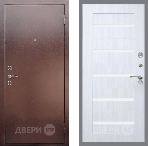 Дверь Рекс (REX) 1 СБ-14 стекло белое Сандал белый в Электрогорске