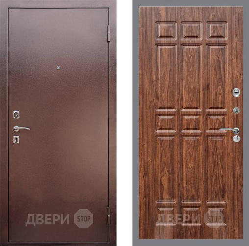 Входная металлическая Дверь Рекс (REX) 1 FL-33 орех тисненый в Электрогорске