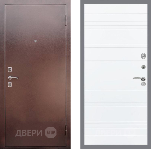 Входная металлическая Дверь Рекс (REX) 1 Line Силк Сноу в Электрогорске