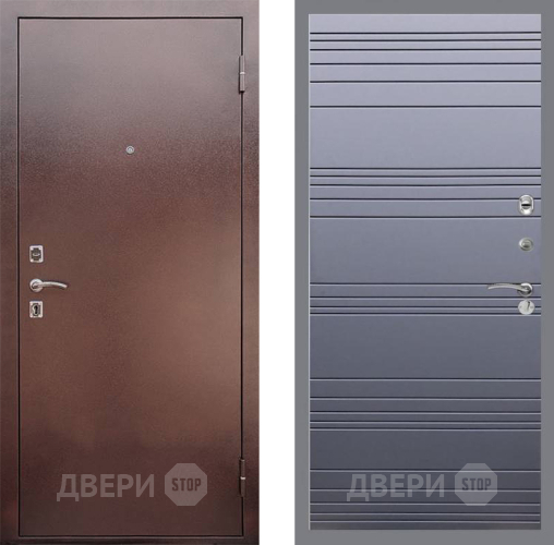 Входная металлическая Дверь Рекс (REX) 1 Line Силк титан в Электрогорске
