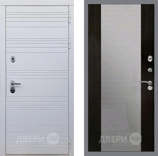 Входная металлическая Дверь Рекс (REX) 14 Силк Сноу СБ-16 Зеркало Венге в Электрогорске