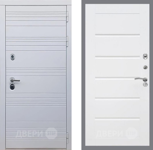 Входная металлическая Дверь Рекс (REX) 14 Силк Сноу Сити Белый ясень в Электрогорске
