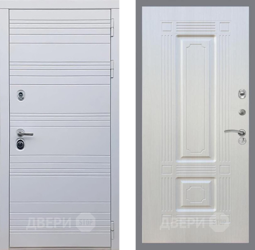 Входная металлическая Дверь Рекс (REX) 14 Силк Сноу FL-2 Лиственница беж в Электрогорске