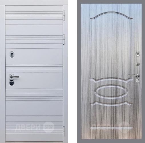 Входная металлическая Дверь Рекс (REX) 14 Силк Сноу FL-128 Сандал грей в Электрогорске