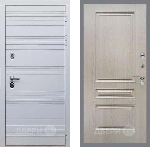 Входная металлическая Дверь Рекс (REX) 14 Силк Сноу FL-243 Беленый дуб в Электрогорске