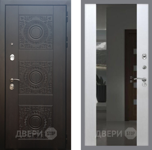 Дверь Рекс (REX) 10 СБ-16 Зеркало Белый ясень в Электрогорске