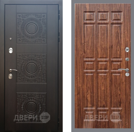 Входная металлическая Дверь Рекс (REX) 10 FL-33 орех тисненый в Электрогорске