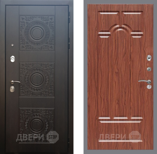 Входная металлическая Дверь Рекс (REX) 10 FL-58 орех тисненый в Электрогорске