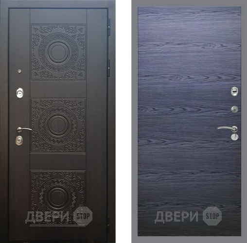Входная металлическая Дверь Рекс (REX) 10 GL Дуб тангенальный черный в Электрогорске