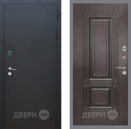 Входная металлическая Дверь Рекс (REX) 1A Черный Муар FL-2 Венге в Электрогорске
