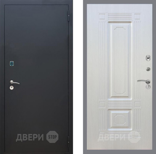 Входная металлическая Дверь Рекс (REX) 1A Черный Муар FL-2 Лиственница беж в Электрогорске