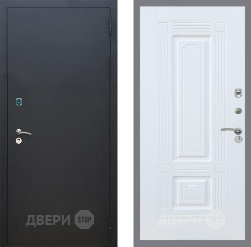 Входная металлическая Дверь Рекс (REX) 1A Черный Муар FL-2 Силк Сноу в Электрогорске