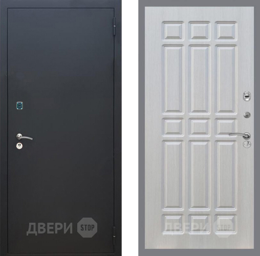 Входная металлическая Дверь Рекс (REX) 1A Черный Муар FL-33 Лиственница беж в Электрогорске
