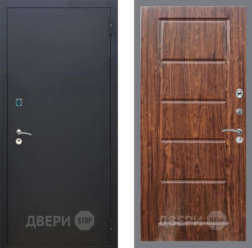 Входная металлическая Дверь Рекс (REX) 1A Черный Муар FL-39 орех тисненый в Электрогорске