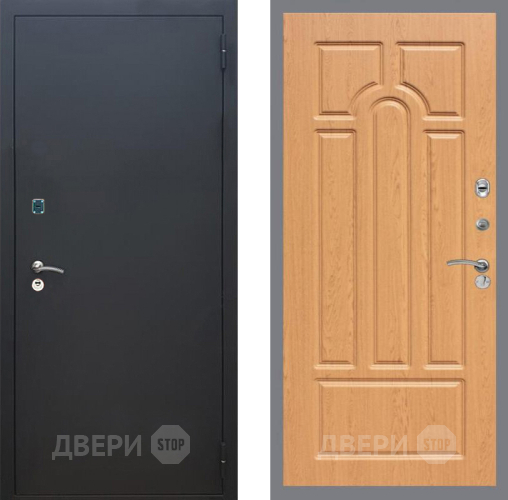 Входная металлическая Дверь Рекс (REX) 1A Черный Муар FL-58 Дуб в Электрогорске