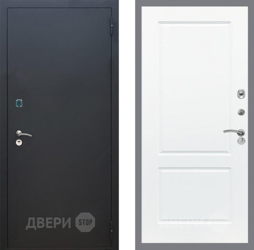 Входная металлическая Дверь Рекс (REX) 1A Черный Муар FL-117 Силк Сноу в Электрогорске