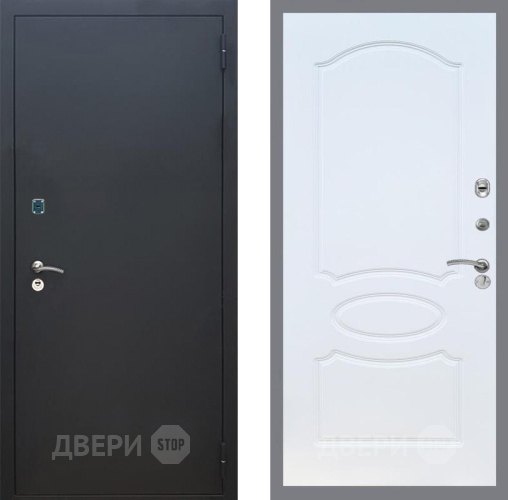 Дверь Рекс (REX) 1A Черный Муар FL-128 Белый ясень в Электрогорске