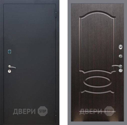 Входная металлическая Дверь Рекс (REX) 1A Черный Муар FL-128 Венге светлый в Электрогорске