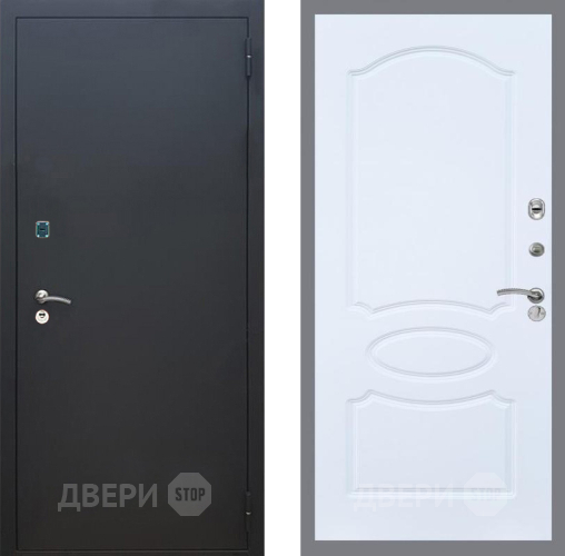 Входная металлическая Дверь Рекс (REX) 1A Черный Муар FL-128 Силк Сноу в Электрогорске