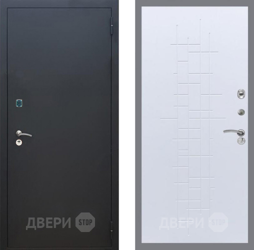 Входная металлическая Дверь Рекс (REX) 1A Черный Муар FL-289 Белый ясень в Электрогорске