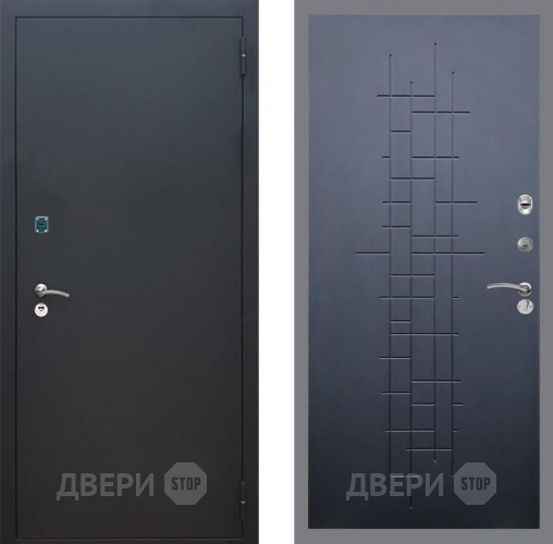 Входная металлическая Дверь Рекс (REX) 1A Черный Муар FL-289 Ясень черный в Электрогорске