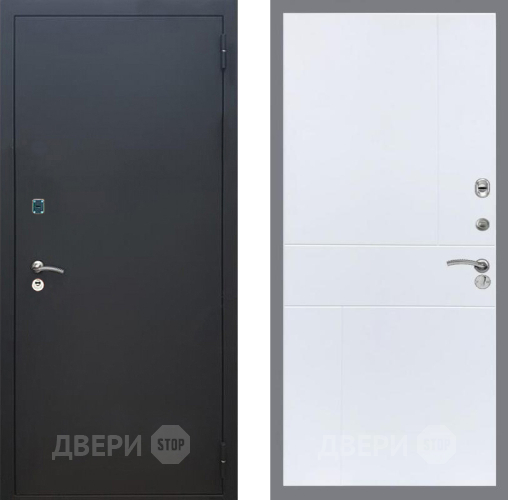 Входная металлическая Дверь Рекс (REX) 1A Черный Муар FL-290 Силк Сноу в Электрогорске