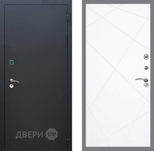 Входная металлическая Дверь Рекс (REX) 1A Черный Муар FL-291 Силк Сноу в Электрогорске
