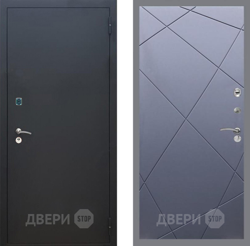 Входная металлическая Дверь Рекс (REX) 1A Черный Муар FL-291 Силк титан в Электрогорске