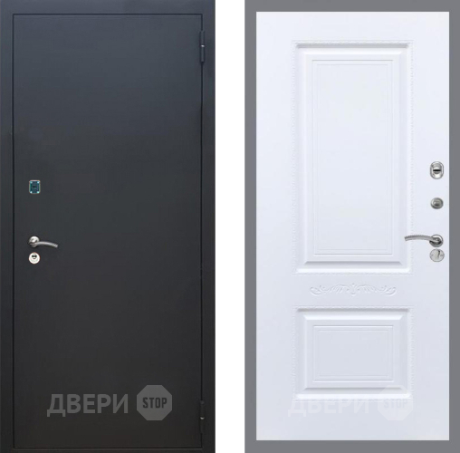 Дверь Рекс (REX) 1A Черный Муар Смальта Силк Сноу в Электрогорске