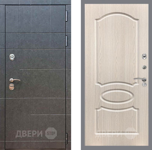 Входная металлическая Дверь Рекс (REX) 21 FL-128 Беленый дуб в Электрогорске