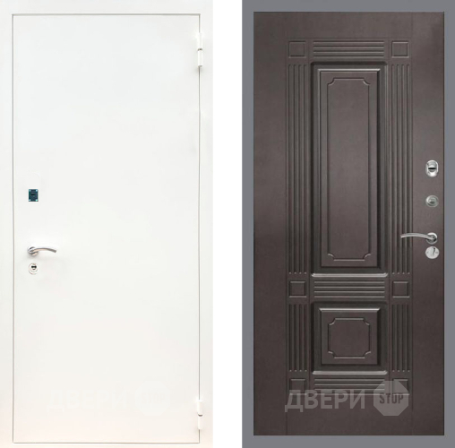 Входная металлическая Дверь Рекс (REX) 1А Белая шагрень FL-2 Венге в Электрогорске