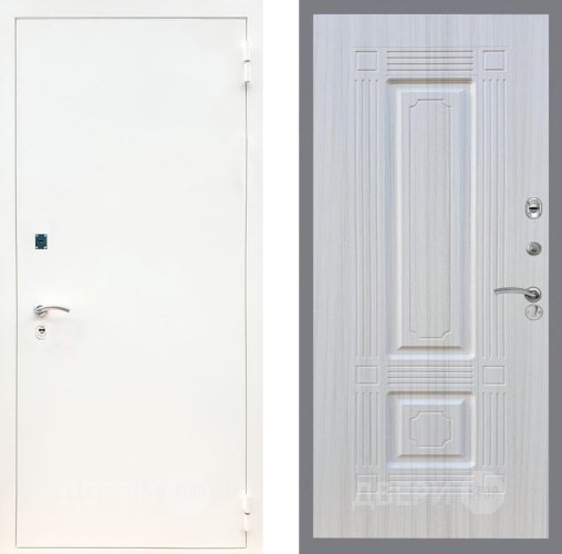 Входная металлическая Дверь Рекс (REX) 1А Белая шагрень FL-2 Сандал белый в Электрогорске