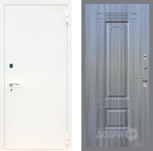 Входная металлическая Дверь Рекс (REX) 1А Белая шагрень FL-2 Сандал грей в Электрогорске