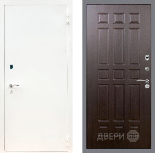 Входная металлическая Дверь Рекс (REX) 1А Белая шагрень FL-33 Венге в Электрогорске
